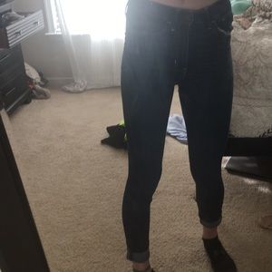 Dark blue super skinny hollister jeans